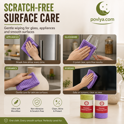 🧽 Reusable Tear-Off Cleaning Cloth Roll – Absorbent Microfiber Kitchen Towels ✨
