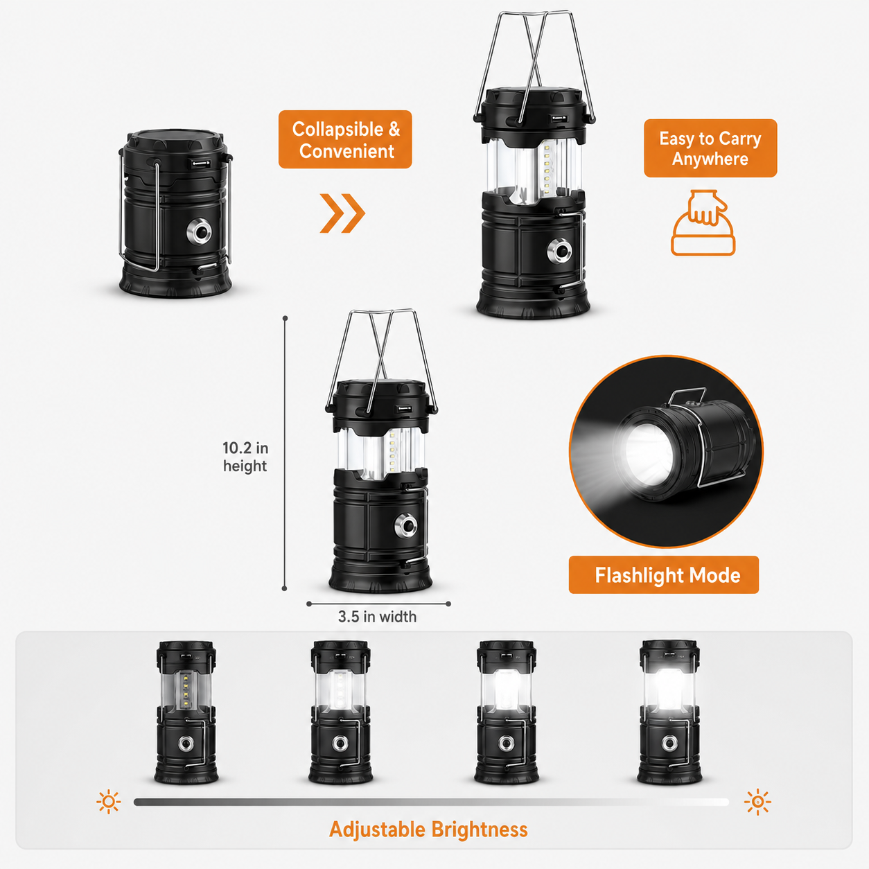 ⛺Light up any adventure with TrailGlow Pro™, ☀️the all-in-one lantern, power bank, and emergency companion.