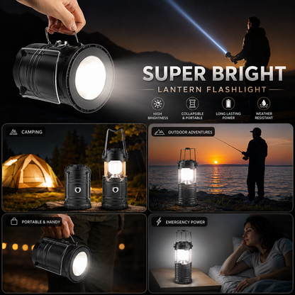 ⛺Light up any adventure with TrailGlow Pro™, ☀️the all-in-one lantern, power bank, and emergency companion.