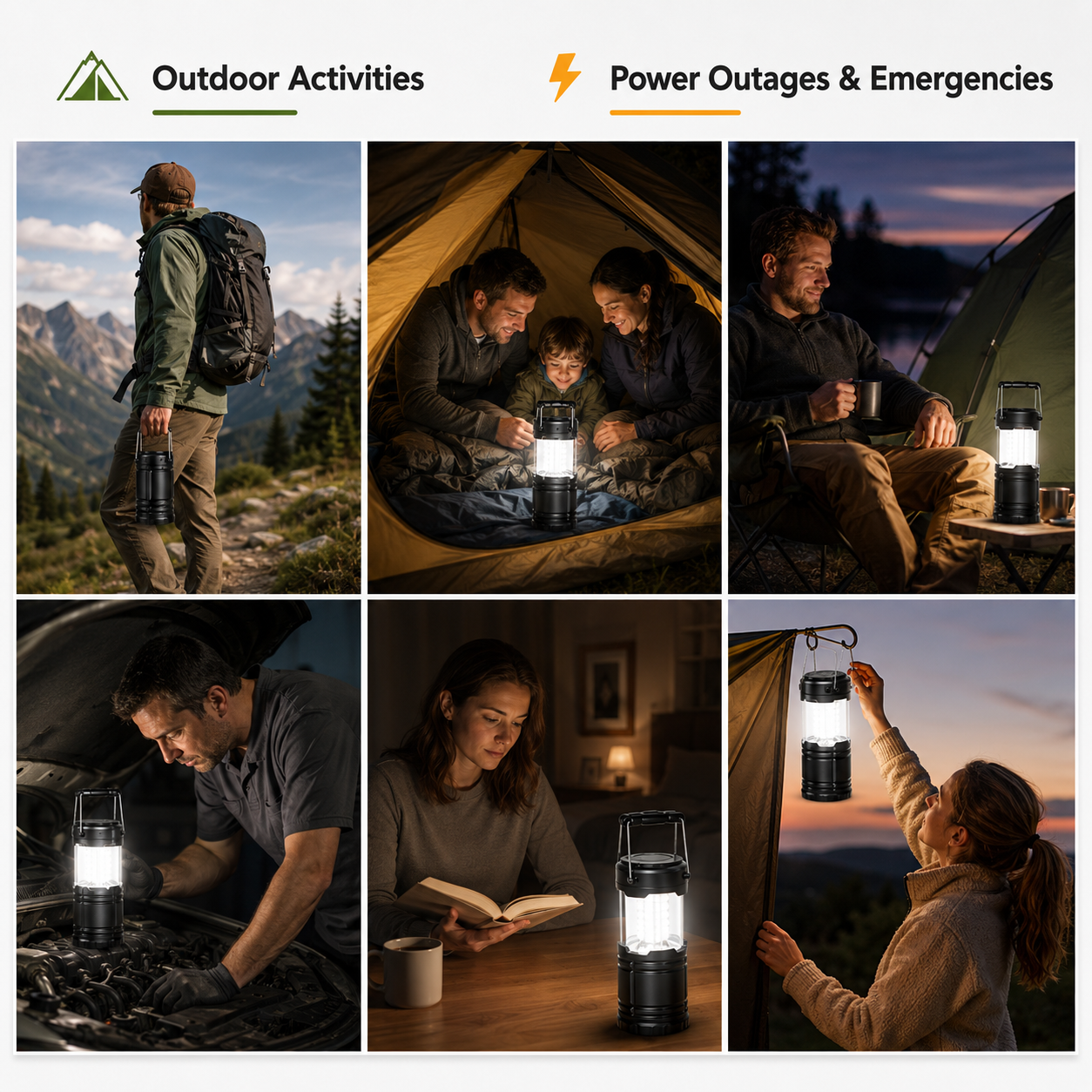 ⛺Light up any adventure with TrailGlow Pro™, ☀️the all-in-one lantern, power bank, and emergency companion.