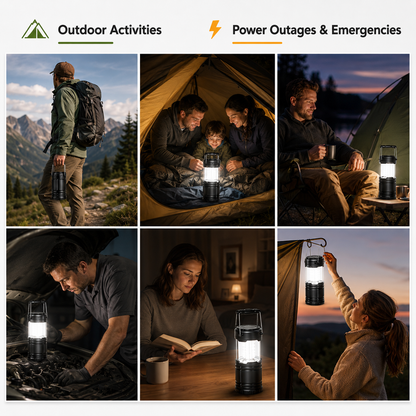 ⛺Light up any adventure with TrailGlow Pro™, ☀️the all-in-one lantern, power bank, and emergency companion.