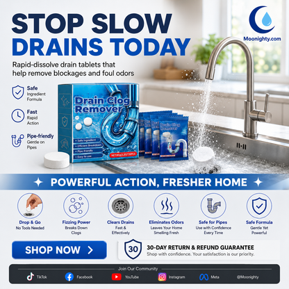Effervescent Drain Clog Remover Tablets