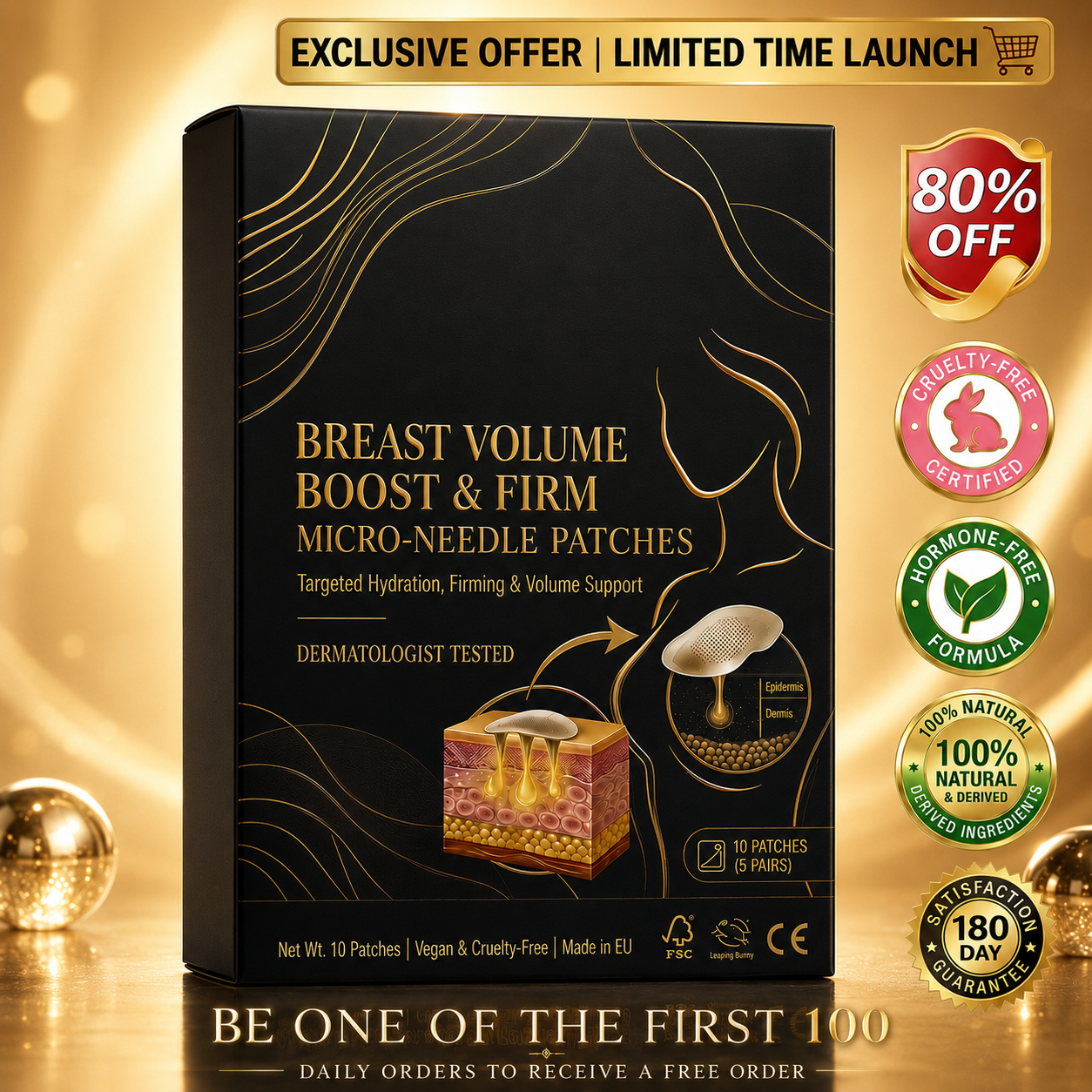 💥Targeted Breast Enhancement Advanced Nano Microneedle Patch