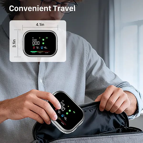 ⭐🏠 6-in-1 Smart Home Safety Detector – CO, Gas, Smoke, Temperature & Humidity Alarm