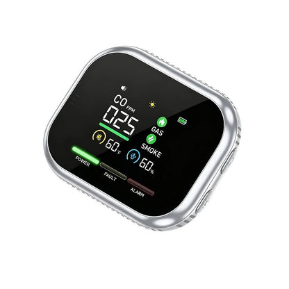 ⭐🏠 6-in-1 Smart Home Safety Detector – CO, Gas, Smoke, Temperature & Humidity Alarm