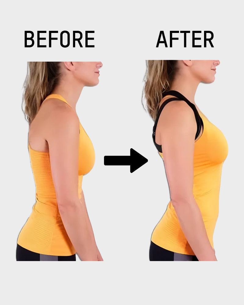Cross Back Front Closure Wireless Posture Support Bra