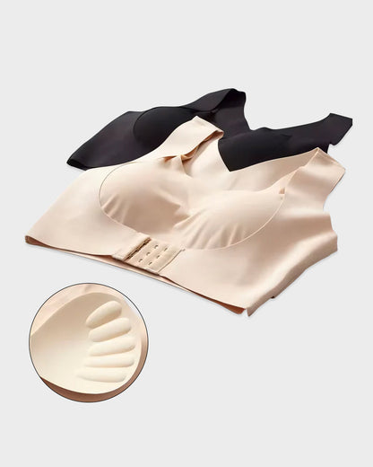 Cross Back Front Closure Wireless Posture Support Bra