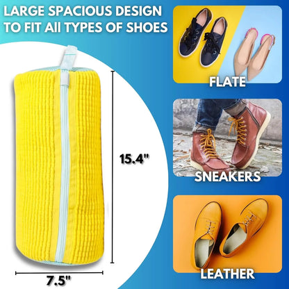 Shoe Washing Bag for Washing Machine with Protective Mesh & Zipper