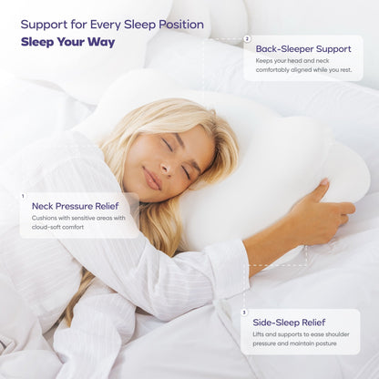 🥇 CloudAlign™ Pillow – Ergonomic Support for a More Comfortable Night's Sleep