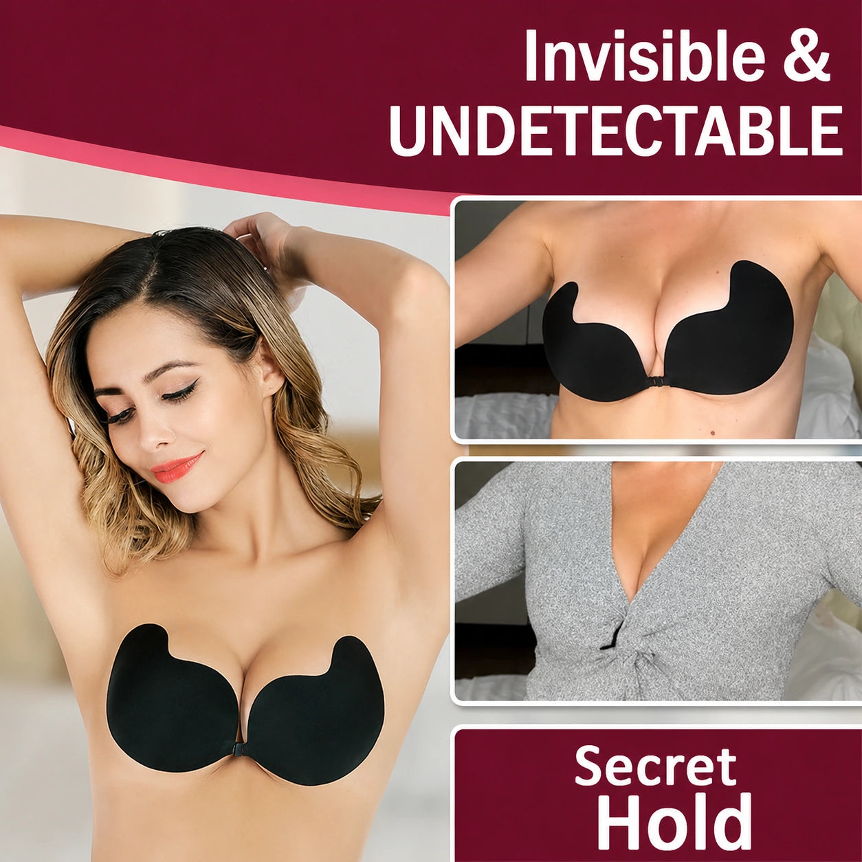 🌷 Invisible Diva strapless, backless push-up bra
