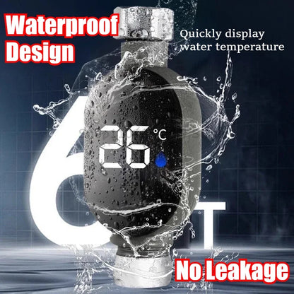 Black Bathroom Led Display 0℃~99℃ Home Water Shower Thermometer Water Accurate Temperature Measurement Meter Bathroom