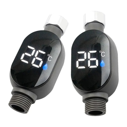 Black Bathroom Led Display 0℃~99℃ Home Water Shower Thermometer Water Accurate Temperature Measurement Meter Bathroom