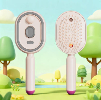 3-in-1 Electric MistDetangling Brush for Frizz& Scalp Massage