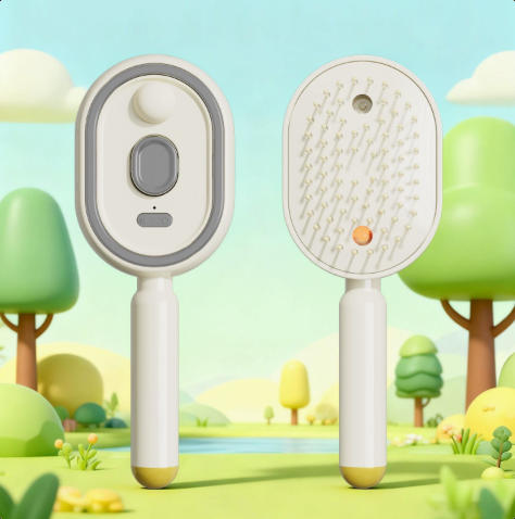 3-in-1 Electric MistDetangling Brush for Frizz& Scalp Massage