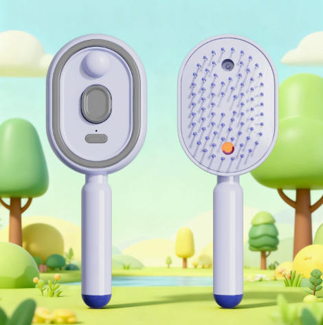 3-in-1 Electric MistDetangling Brush for Frizz& Scalp Massage
