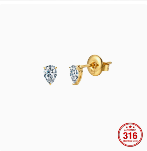 🔥 LAST DAY 90% OFF: Travel-Safe VVS1 Pear-Cut Moissanite Stud Earrings in 925 Silver