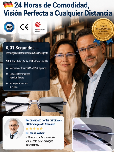 【Sin necesidad de examen de la vista】 Óptica de Jena - Lentes con enfoque automático