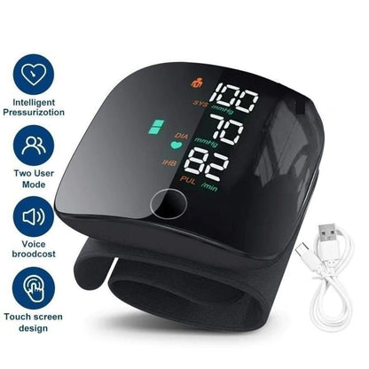 SmartPulse™ Wrist Blood Pressure Monitor | One-Touch, Rechargeable & Portable