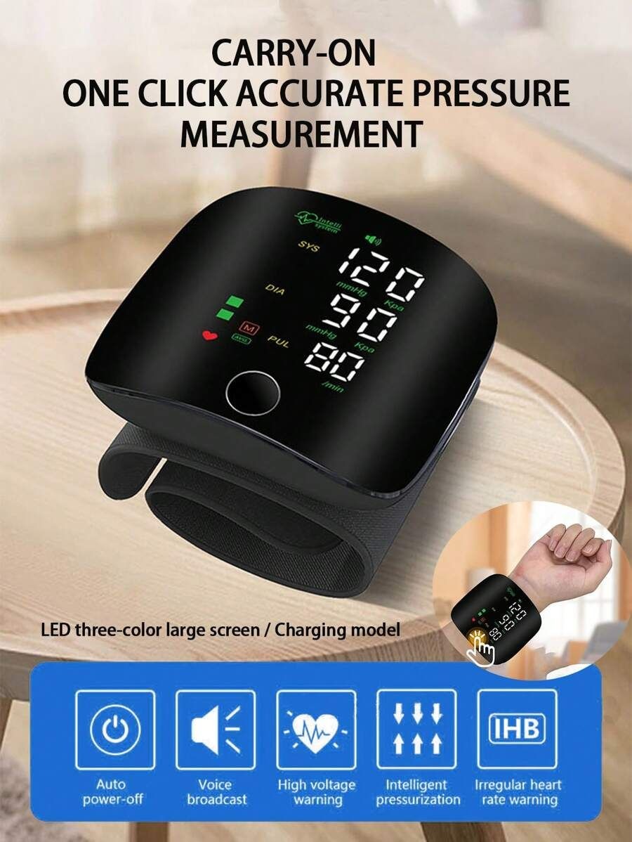 SmartPulse™ Wrist Blood Pressure Monitor | One-Touch, Rechargeable & Portable