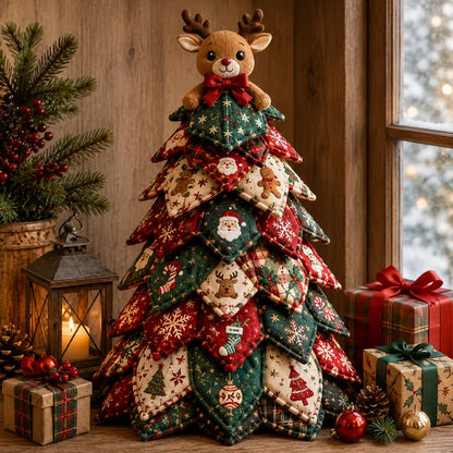 🔥LAST DAY 49% OFF - 🎄🧵DIY Quilted Christmas Tree Kit – Handmade Fabric Holiday Tabletop Tree Decor