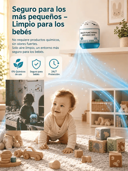 Caja eliminadora de polvo de nivel micrométrico