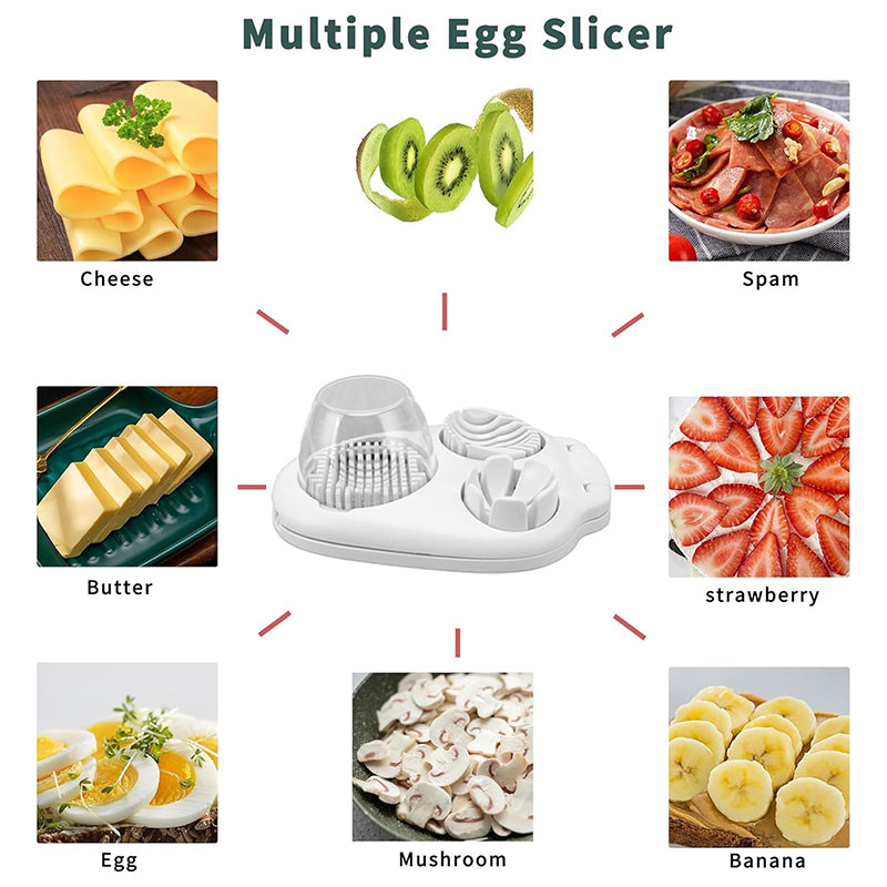 3 In 1 Egg Slicer For Hard Boiled Eggs Heavy Duty With Stainless Steel Wires,3 Slice Modes Egg Cutter