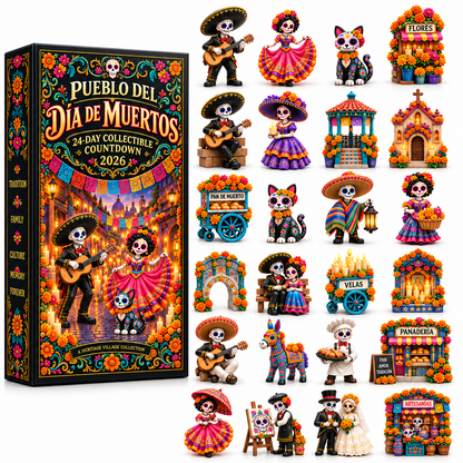Day of the Dead Village 2026 – 24-Day Day of the Dead Collectible Countdown Calendar with 24 Unique Miniatures