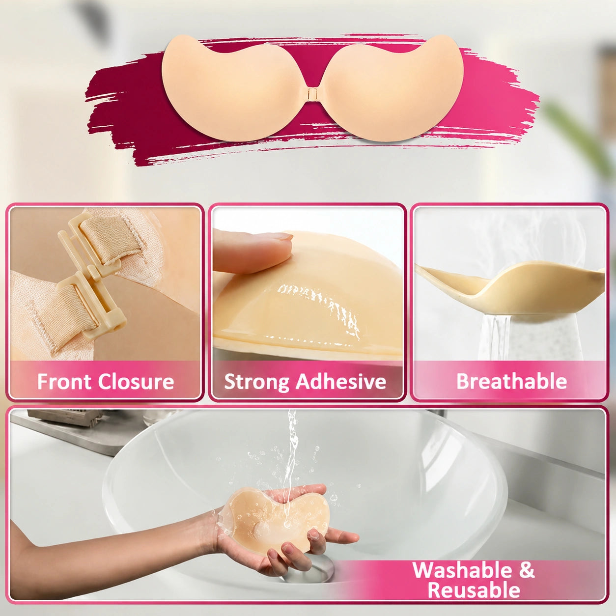 🌷 Invisible Diva strapless, backless push-up bra