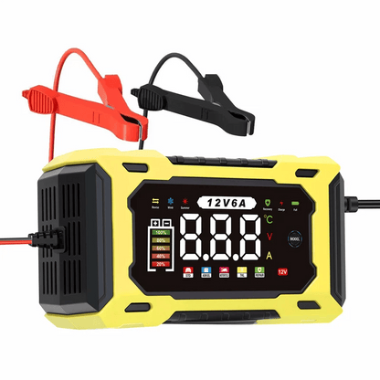 ⏳Time-Limited Special⏰12V 6A Smart Car Battery Charger – Pulse Repair Technology, Auto Maintain & Desulfation⚡