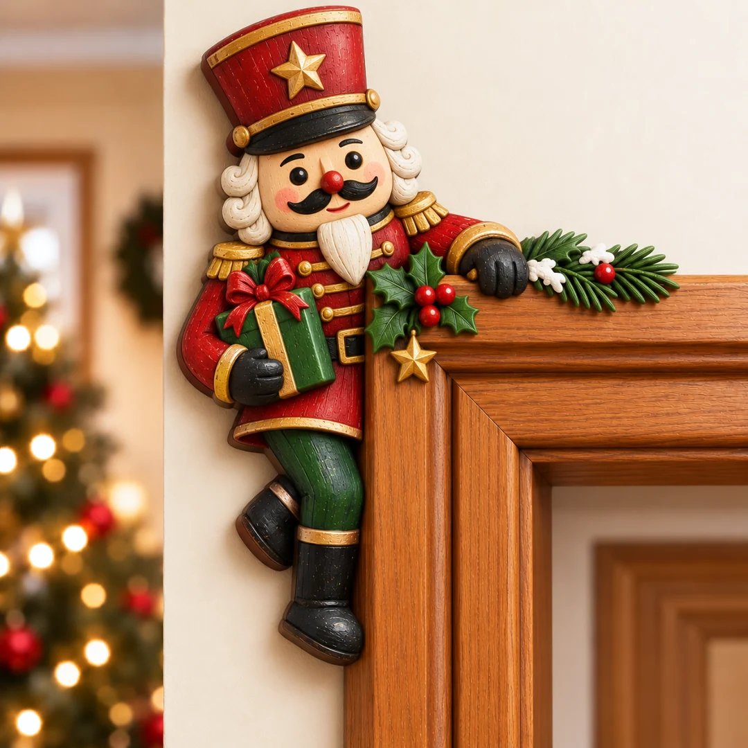 🎅Christmas Peekaboo Door Frame Corner Decor – 3D Holiday Character Decoration🎅