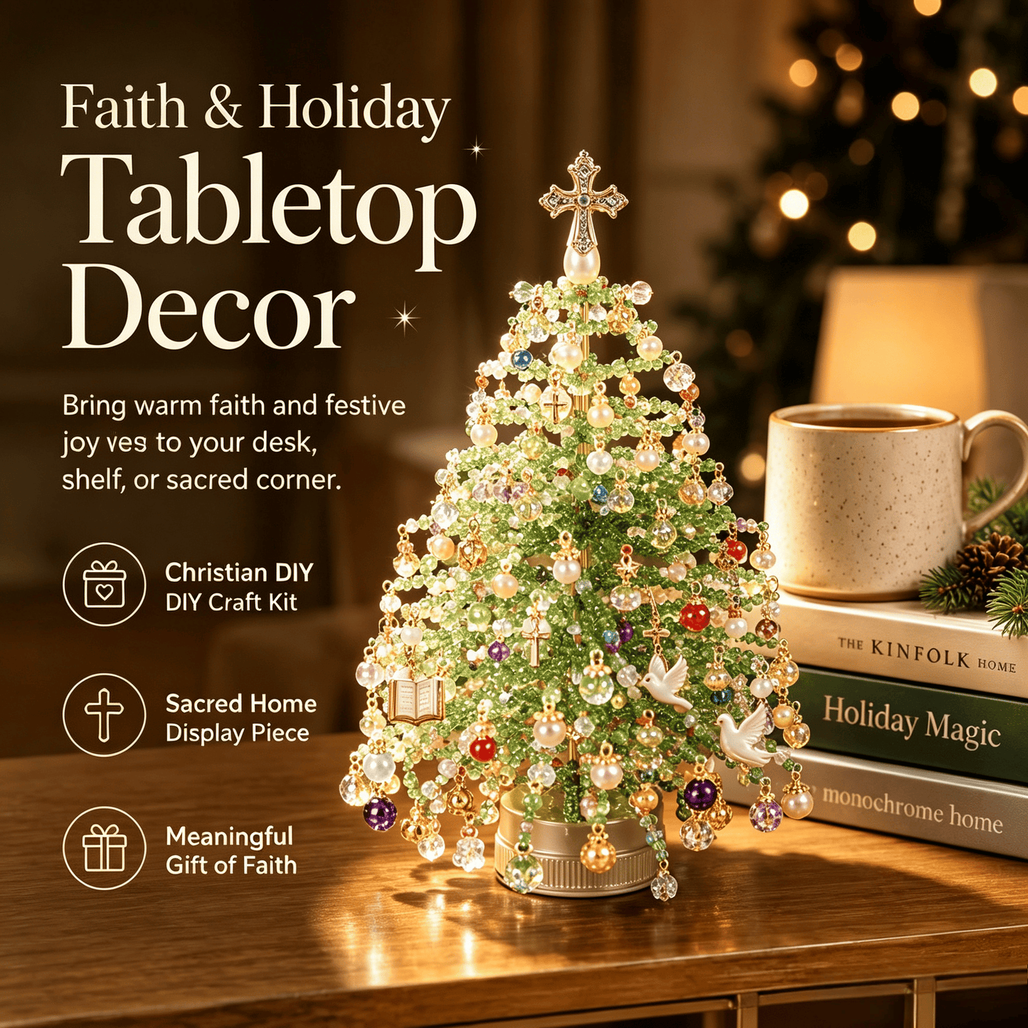 🎅 DIY Beaded Christmas Tree Kit – Create a Sparkling Holiday Decoration 🎄🎁
