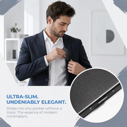 RFID Blocking Metal Card Holder, Ultra Slim Stainless Steel Business Credit Card Case 💳