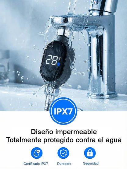 Ducha inteligente con pantalla de temperatura.Una carga dura un año y la ducha es gratuita