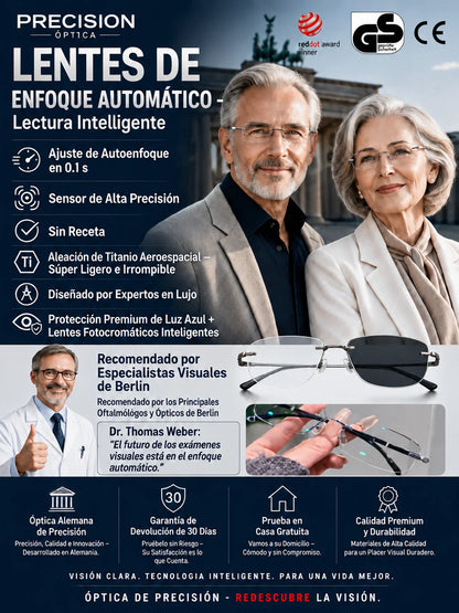【Sin necesidad de examen de la vista】 Óptica de Jena - Lentes con enfoque automático