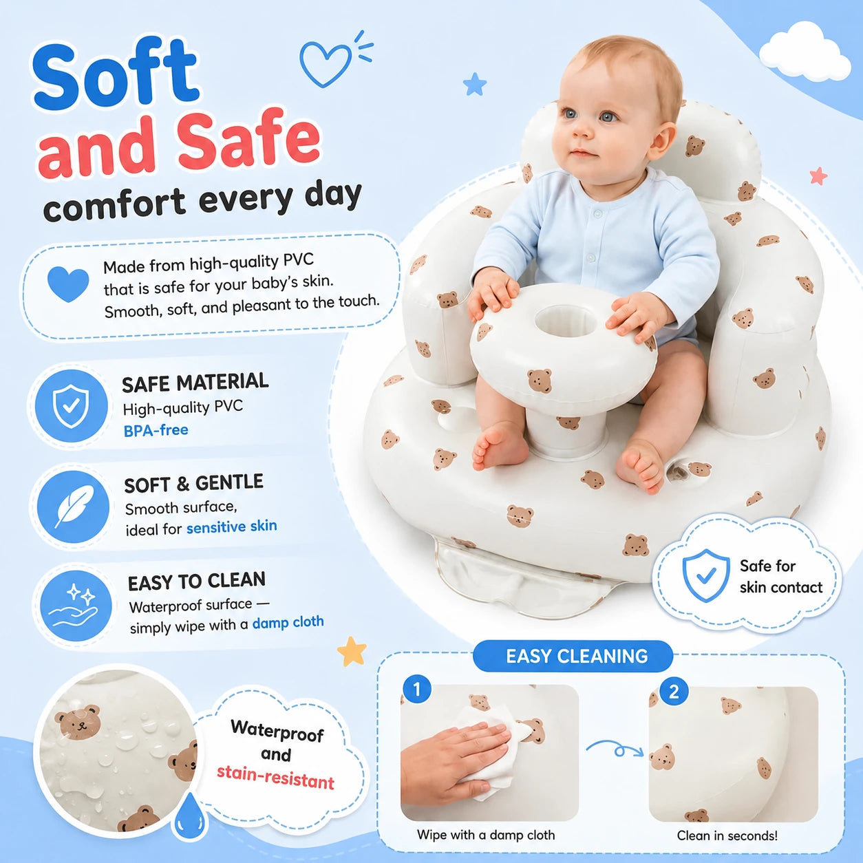 Kiddie – Inflatable seat for toddlers
