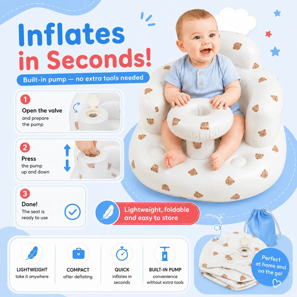 Kiddie – Inflatable seat for toddlers