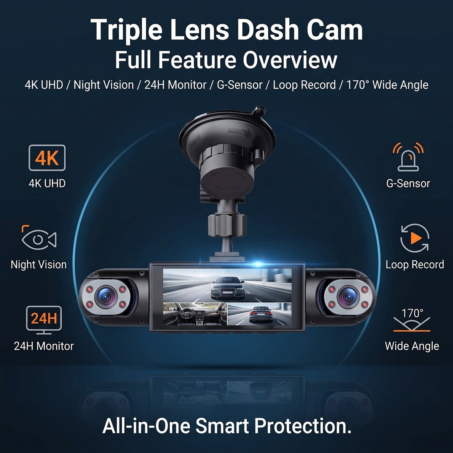 🎁LAST DAY 49% OFF🔥 Full View Car Dashcam System