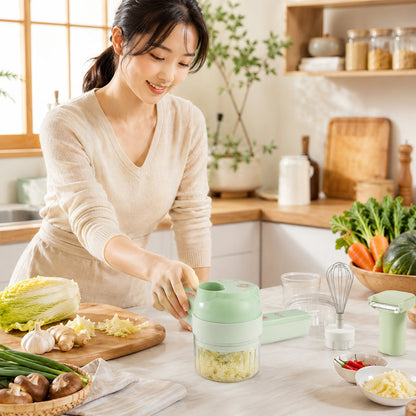 Wireless All-In-One Multi Kitchen Prep Tool  Cordless Food Processor For Slicing, Mincing, Peeling & Whipping