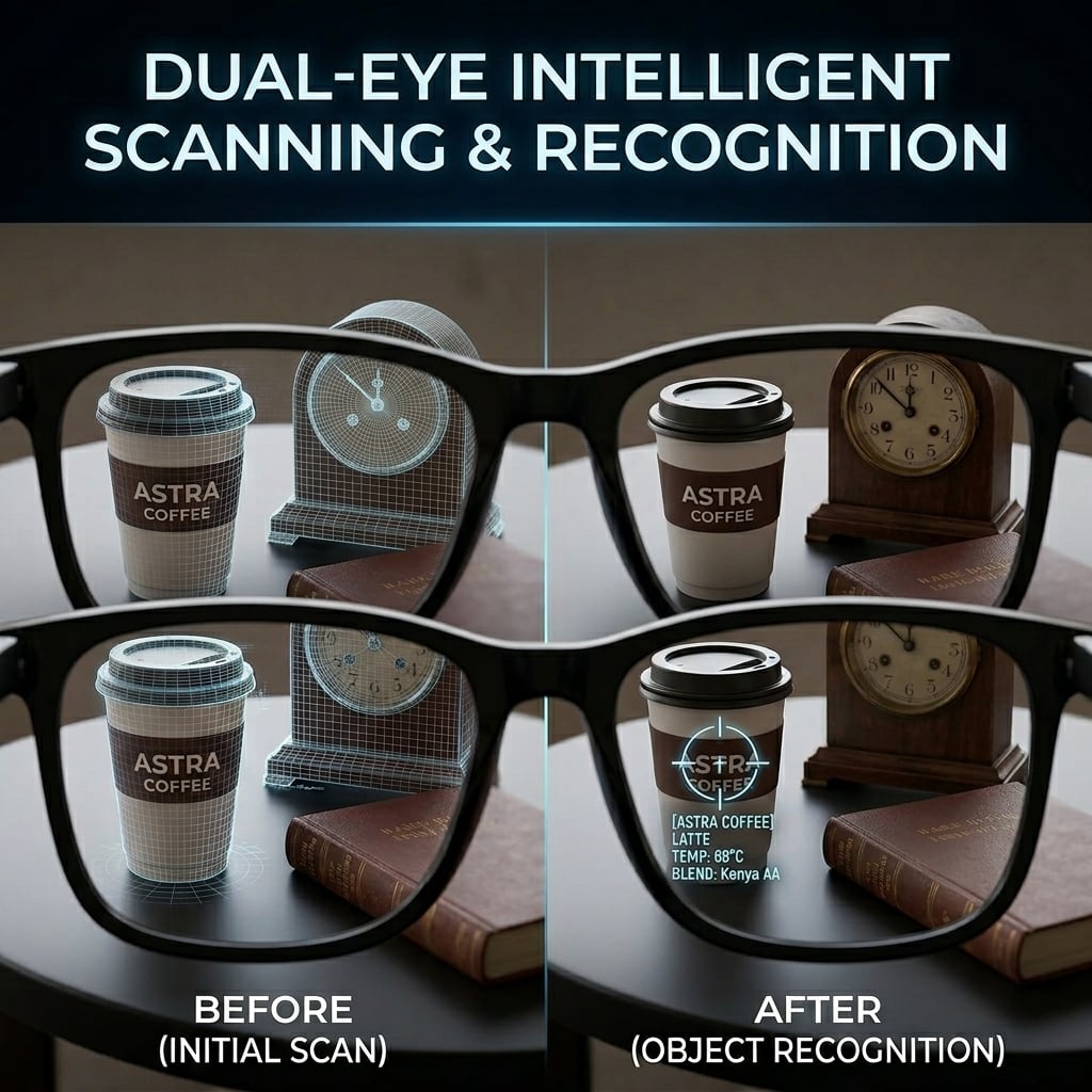 👓 All-weather on-body AI assistant, real-time multilingual simultaneous translation, seamless cross-border communication, all-round AI recognition for everything, on-body professional recorder, hands-free calls, music playback