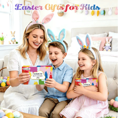 Rainbow Bath Bombs for Kids, Summer Bath Time Fun for Girls Teens Toddlers