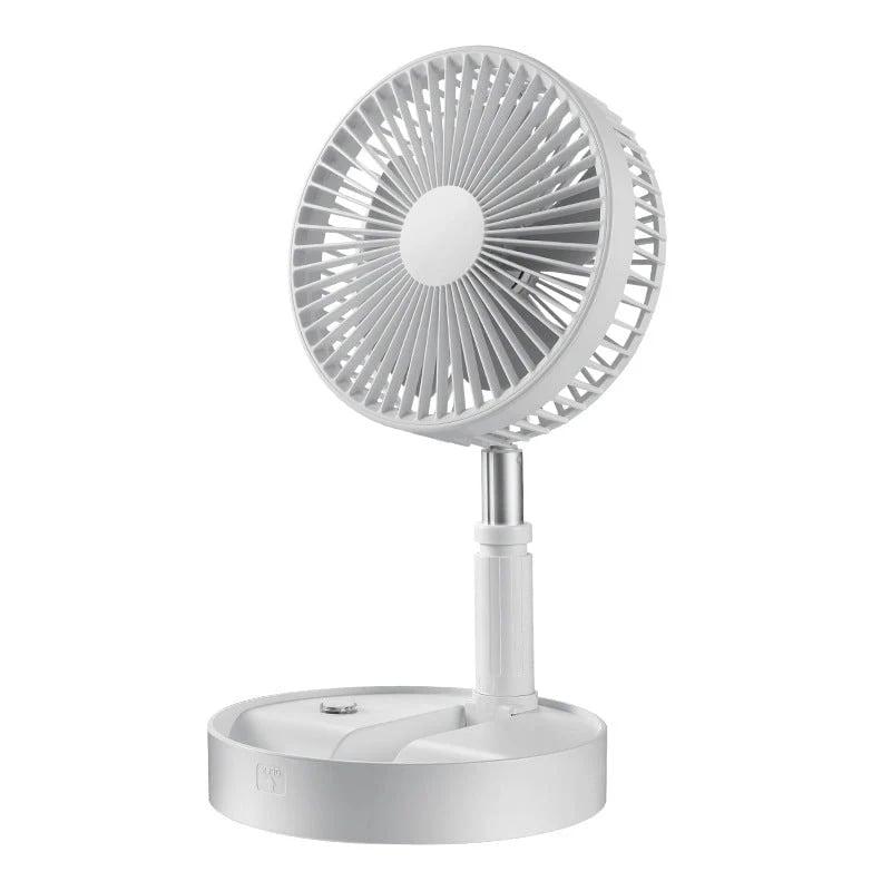 🌀  NOW! 🔋 Telescopic Folding USB Charging Fan – Adjustable height, quiet operation & portable – perfect for desk, travel or outdoor use 💨