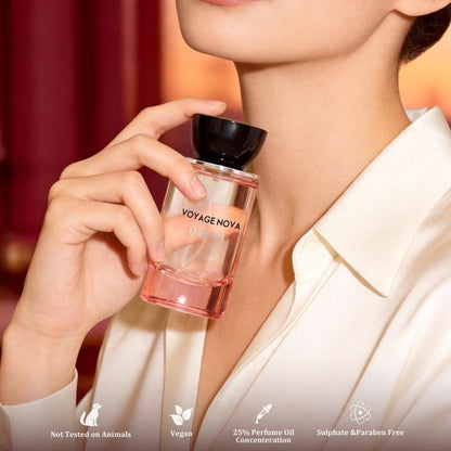 🔥Last Day 49% OFF🌹Voyage Nova | Rosey Fruity Floral | Extrait De Parfum  | Long Lasting Luxury Fragrance