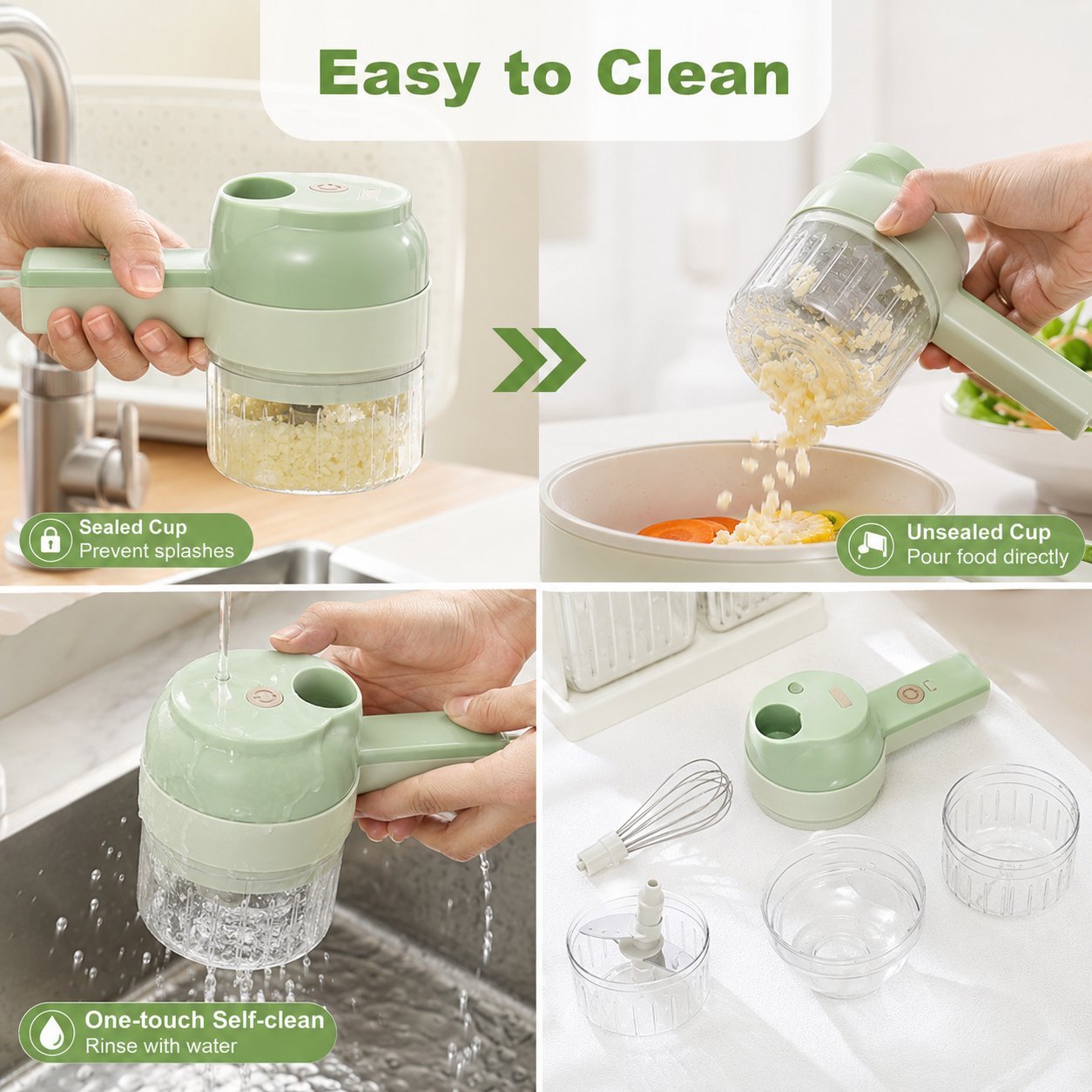 🥗Cordless Food Processor for Slicing, Mincing, Peeling & Whipping — One Tool, Endless Kitchen Possibilities! 🍳✨