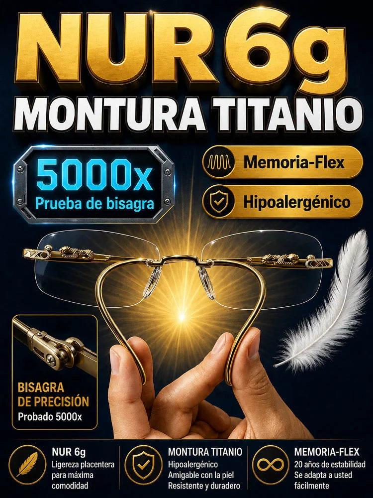Gafas inteligentes sin marco con zoom HD para adultos mayores