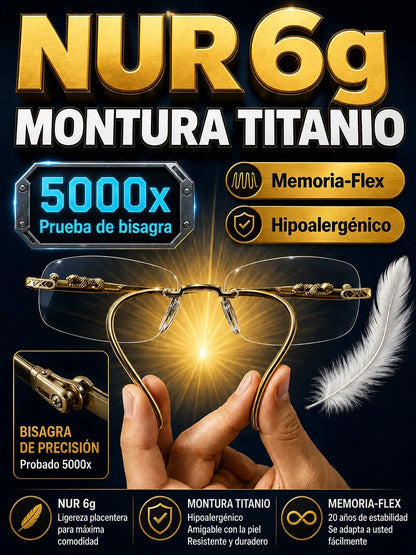 Gafas inteligentes sin marco con zoom HD para adultos mayores