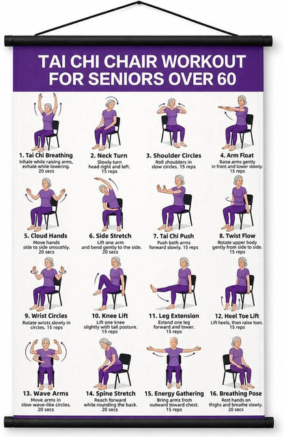 🔥Tai Chi Chair Workout Chart for Seniors