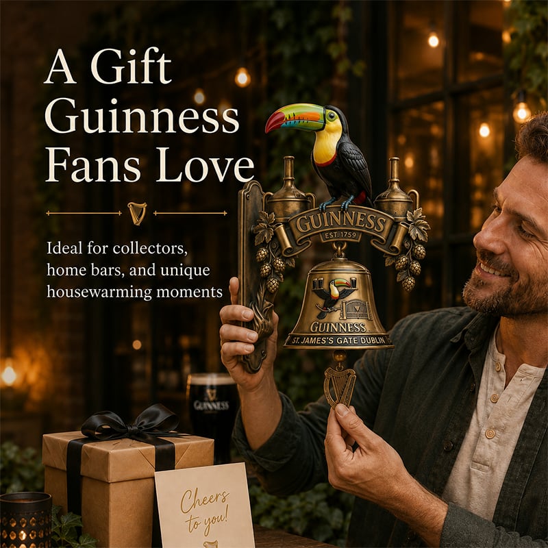 🍺Guinness Toucan Cast Iron Door Bell