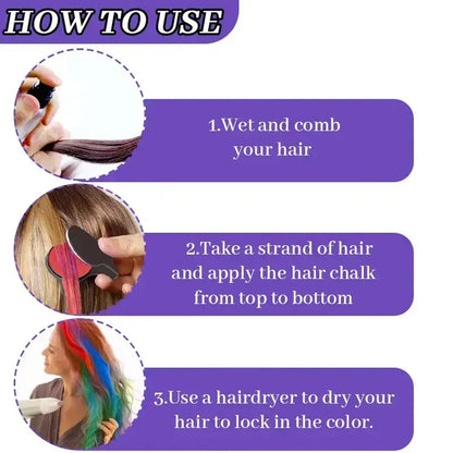 Temporary Hair Chalk Kit for Girls