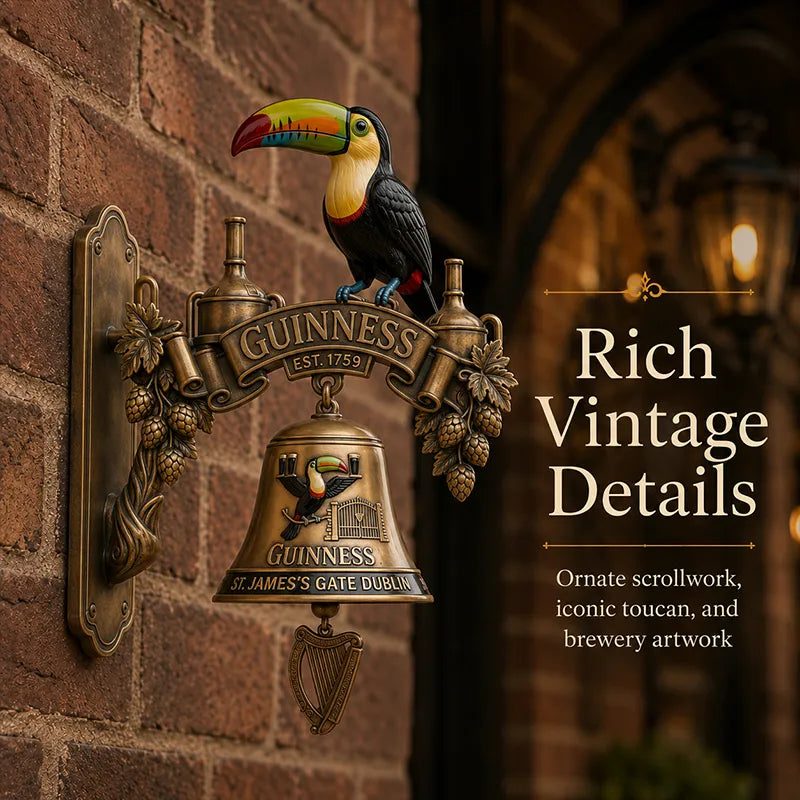 🍺Guinness Toucan Cast Iron Door Bell