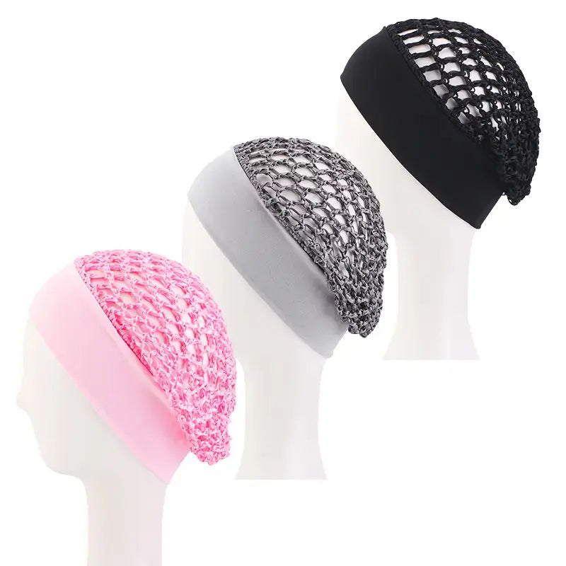🎁3-Piece Stretchy Wide-Edge Sleeping Cap Set💎